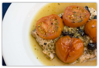 succulent rare steak entree